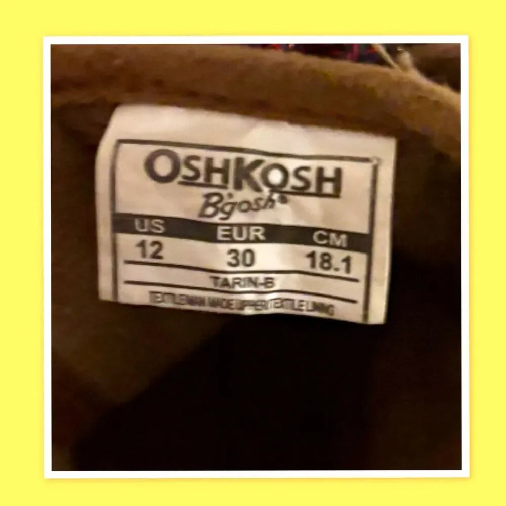 OshKosh B'gosh Boys Tarin Quilted Duck Boots ~ Size 12